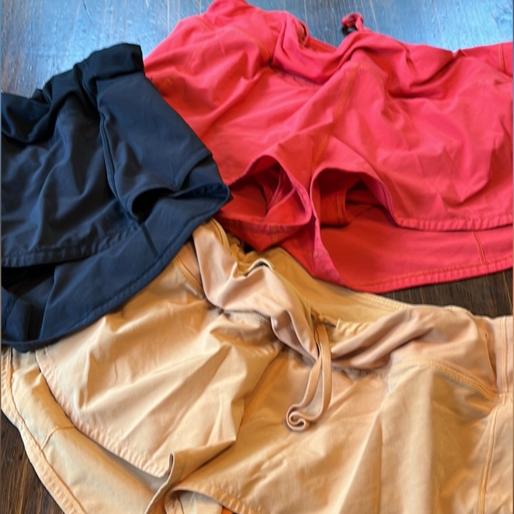 3 pairs of Lululemon Speed Up shorts size 10. Sold as a LOT